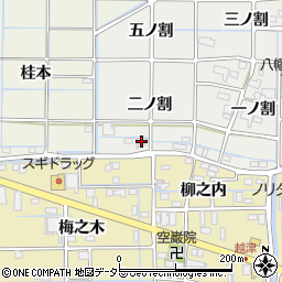 愛知県津島市椿市町二ノ割周辺の地図