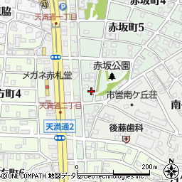 愛知県名古屋市千種区赤坂町6丁目38周辺の地図