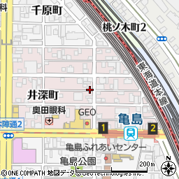 愛知県名古屋市中村区井深町周辺の地図