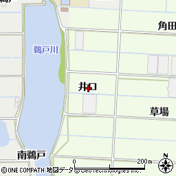 愛知県愛西市四会町井口周辺の地図