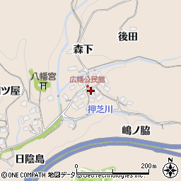 愛知県豊田市広幡町上ノ島周辺の地図