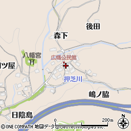 愛知県豊田市広幡町（上ノ島）周辺の地図