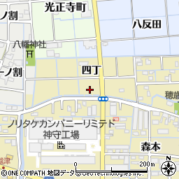 愛知県津島市神守町四丁周辺の地図