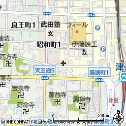 愛知県津島市藤浪町1丁目45周辺の地図