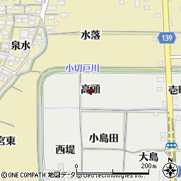 愛知県あま市七宝町秋竹高頭周辺の地図