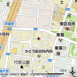 愛知県名古屋市東区代官町5-11周辺の地図
