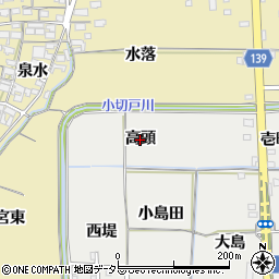 愛知県あま市七宝町秋竹（高頭）周辺の地図