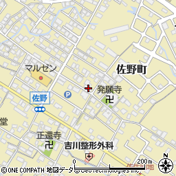 滋賀県東近江市佐野町654周辺の地図