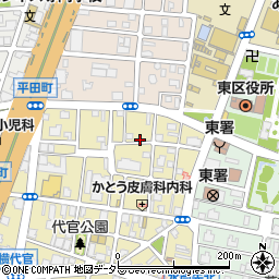 リパーク名古屋代官町駐車場周辺の地図