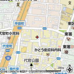 愛知県名古屋市東区代官町3-11周辺の地図