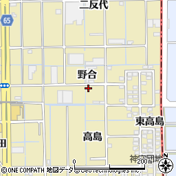 愛知県津島市神守町野合周辺の地図