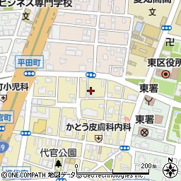 愛知県名古屋市東区代官町5-18周辺の地図