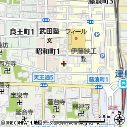 愛知県津島市藤浪町1丁目43周辺の地図