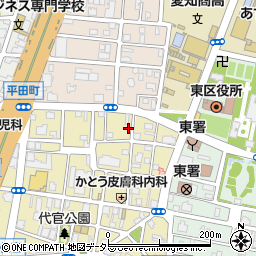 愛知県名古屋市東区代官町5-8周辺の地図