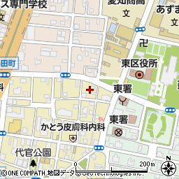愛知県名古屋市東区代官町8周辺の地図