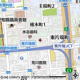 愛知県名古屋市東区東片端町周辺の地図