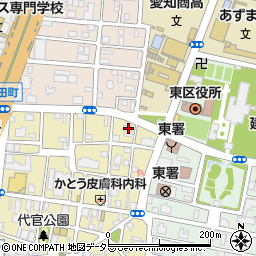 愛知県名古屋市東区代官町8-5周辺の地図