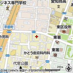 愛知県名古屋市東区代官町5周辺の地図