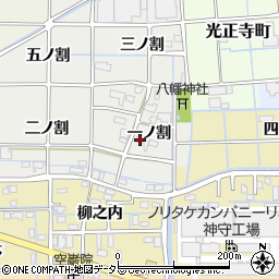 愛知県津島市椿市町一ノ割周辺の地図