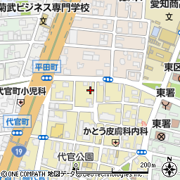 愛知県名古屋市東区代官町3-8周辺の地図