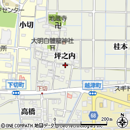 愛知県津島市下切町周辺の地図