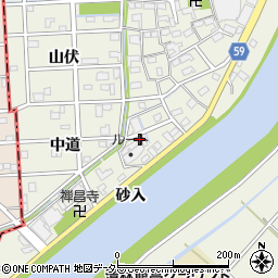 愛知県あま市下萱津蓮池35周辺の地図