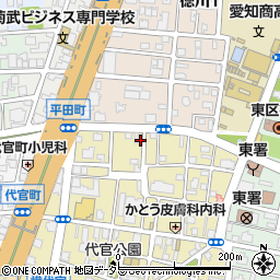 愛知県名古屋市東区代官町3-7周辺の地図