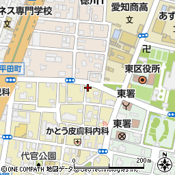 愛知県名古屋市東区代官町8-1周辺の地図