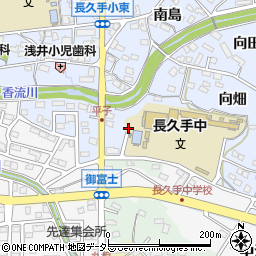 愛知県長久手市岩作平子周辺の地図
