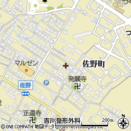 滋賀県東近江市佐野町647周辺の地図