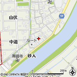 愛知県あま市下萱津蓮池21周辺の地図