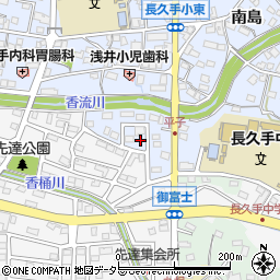 愛知県長久手市岩作平子204周辺の地図