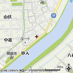 愛知県あま市下萱津蓮池17周辺の地図