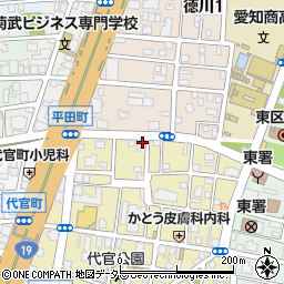 愛知県名古屋市東区代官町3-5周辺の地図