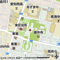 建中寺周辺の地図