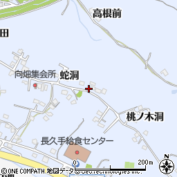 愛知県長久手市岩作蛇洞周辺の地図