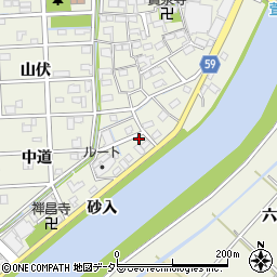 愛知県あま市下萱津蓮池22周辺の地図