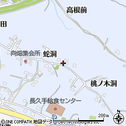 愛知県長久手市岩作（蛇洞）周辺の地図