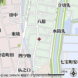 愛知県あま市篠田（八原）周辺の地図