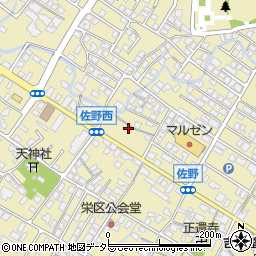 滋賀県東近江市佐野町599周辺の地図