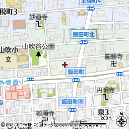 愛知県名古屋市東区飯田町15周辺の地図