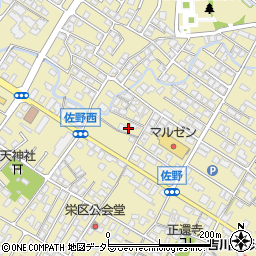 滋賀県東近江市佐野町597-6周辺の地図