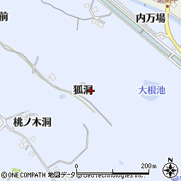 愛知県長久手市岩作狐洞周辺の地図