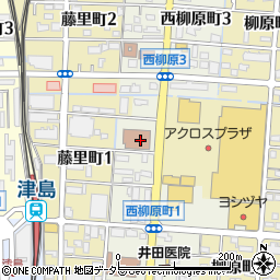 津島警察署周辺の地図