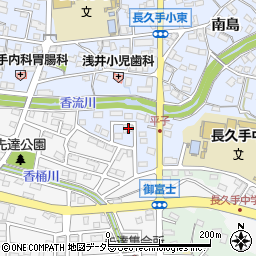 愛知県長久手市岩作平子202周辺の地図