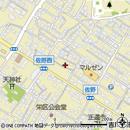 滋賀県東近江市佐野町597-5周辺の地図