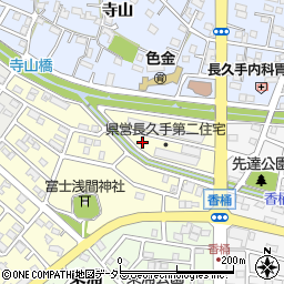 愛知県長久手市富士浦周辺の地図