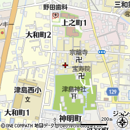 愛知県津島市中之町68-10周辺の地図