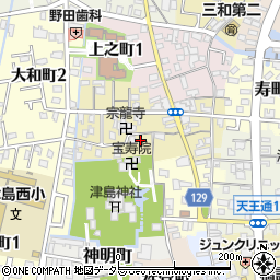 愛知県津島市中之町84-2周辺の地図