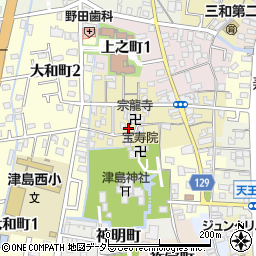 愛知県津島市中之町81-7周辺の地図